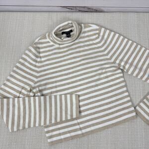 Forever 21 Turtle Neck Striped Pullover Sweater Top Size XL